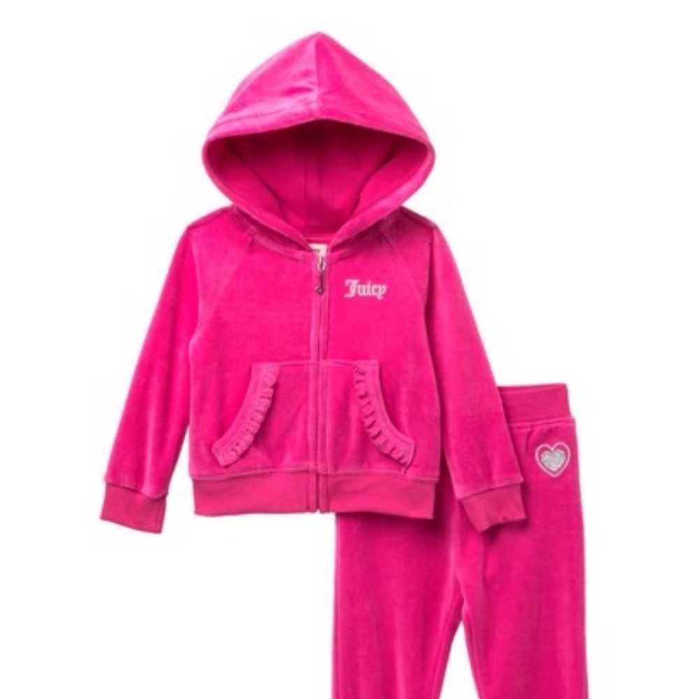 Fuchsia Hoodie & Pants Set (Baby Girls)